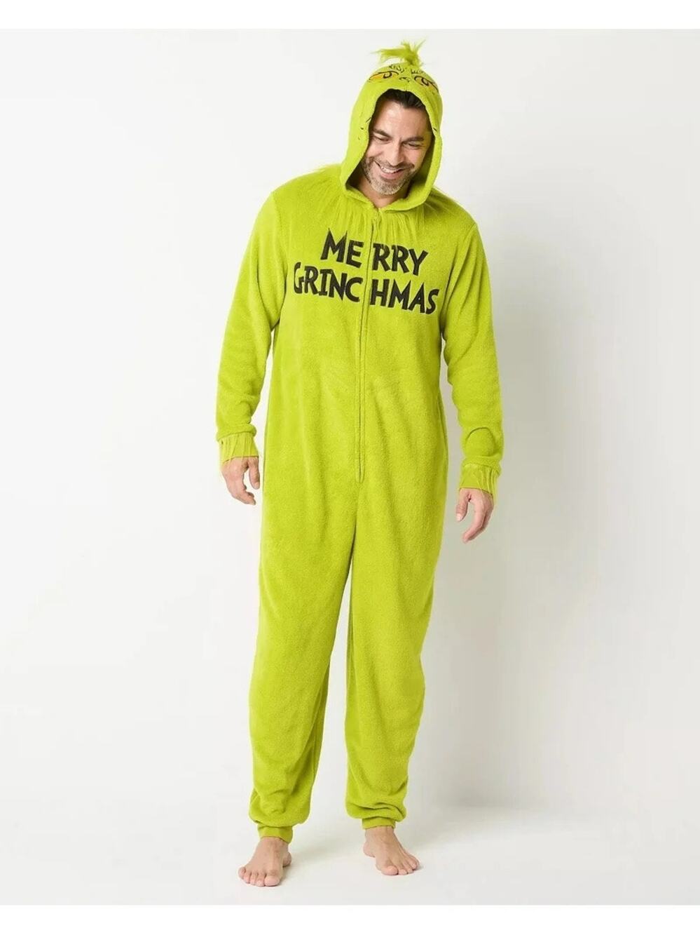 NEW! XXL The Grinch Adult Unisex Union Suit Merry Grinchmas One Piece Loungewear
